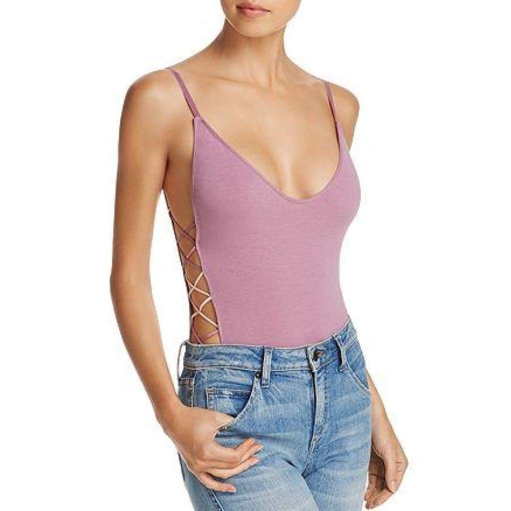 NWT Sam Edelman Dusty Orchid strappy bodysuit